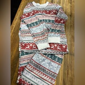 Festive Kids Pajamas - Red, Green, and White